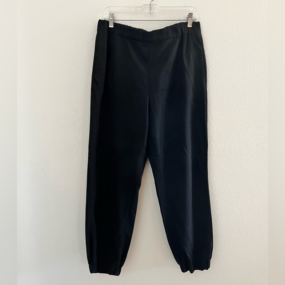 COS Black Women's Jogger Pants 100% cotton size 10 - Picture 2 of 7